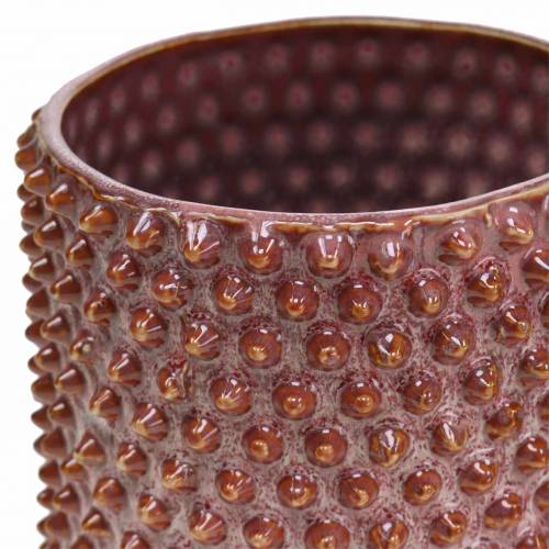 Floristik24 Vaso de flores rosa, branco Ø11cm Alt.10cm 2 unidades