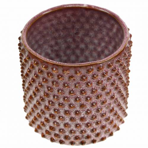 Floristik24 Plantador de cerâmica vitrificada rosa, laranja Ø7.5cm H8cm 4pcs