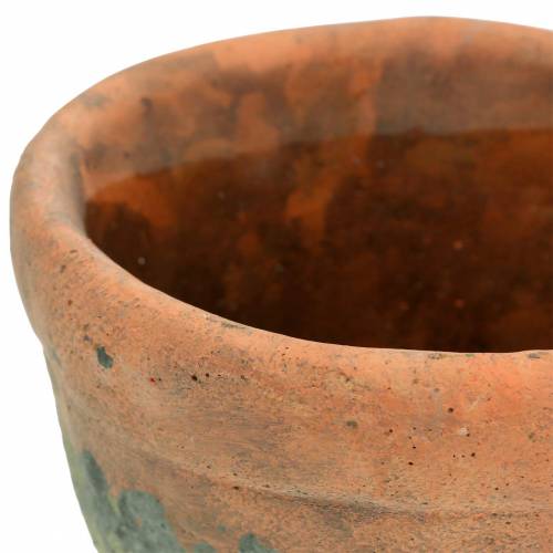 Floristik24 Vaso de planta cachepot vintage argila natural Ø8.5cm H7cm 4pcs