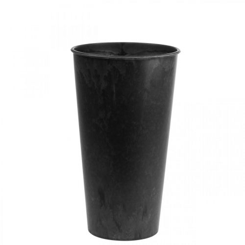 Vaso de chão preto Vaso plástico antracite Ø17.5cm Alt.28cm