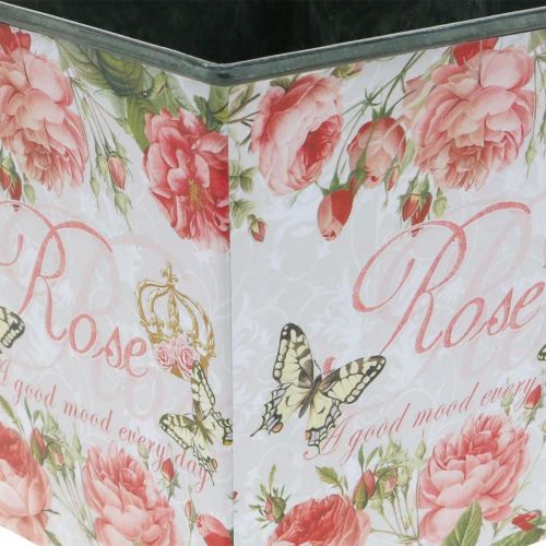 Floristik24 Floreira vintage, vaso decorativo, floreira rosas A13cm L13,5cm