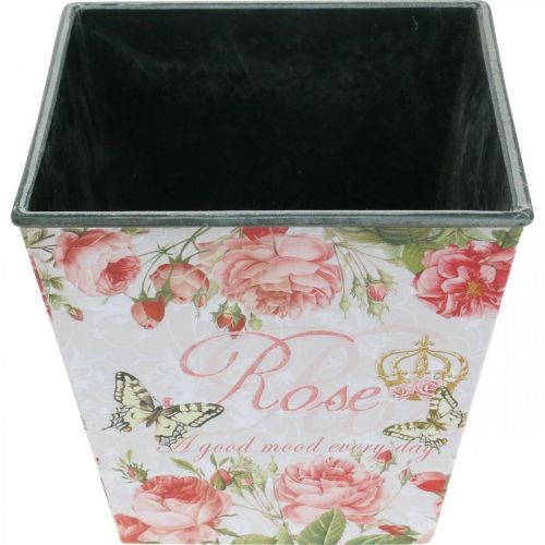 Floristik24 Floreira vintage, vaso decorativo, floreira rosas A13cm L13,5cm