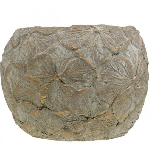 Floristik24 Vaso de flores concreto pequeno padrão de flores vintage look Ø15cm H11cm