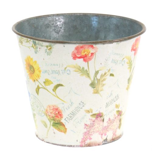 Floristik24 Vaso com desenho de flores Ø13cm Alt.10,5cm