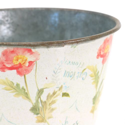 Floristik24 Vaso com desenho de flores Ø13cm Alt.10,5cm