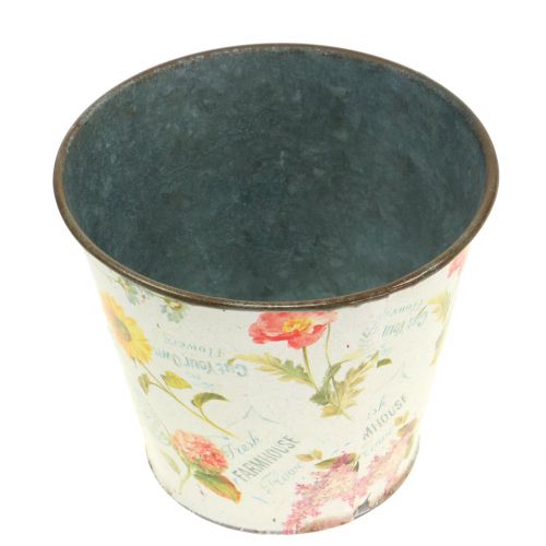 Floristik24 Vaso com desenho de flores Ø13cm Alt.10,5cm