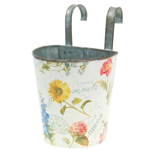 Floristik24 Vaso com desenho de flor para pendurar Alt.14,5cm