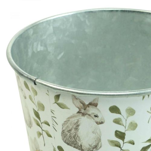 Floristik24 Coelhinho Cachepot de Páscoa de metal Ø12cm A10.5cm