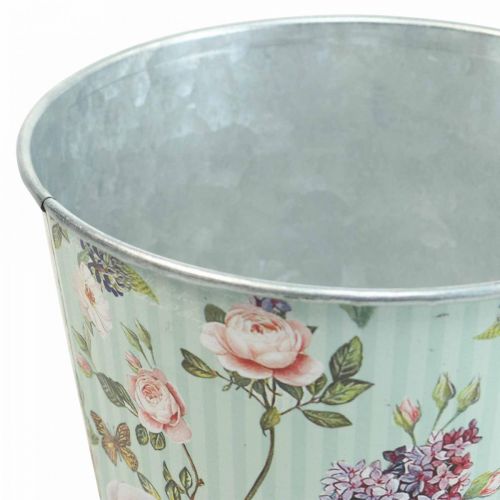 Itens Vaso floreira rosas metal verão Ø14cm A12.5cm