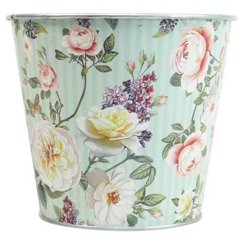 Floristik24 Vaso floreira rosas metal verão Ø14cm A12.5cm