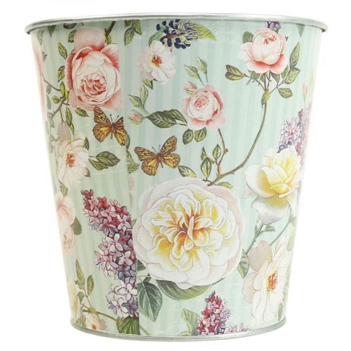 Floristik24 Vaso floreira rosas metal verão Ø15.5cm A15cm