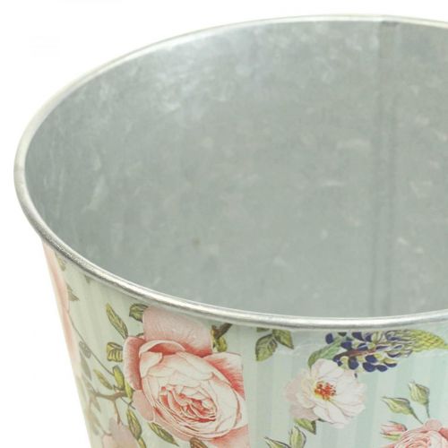 Itens Vaso floreira rosas metal verão Ø15.5cm A15cm