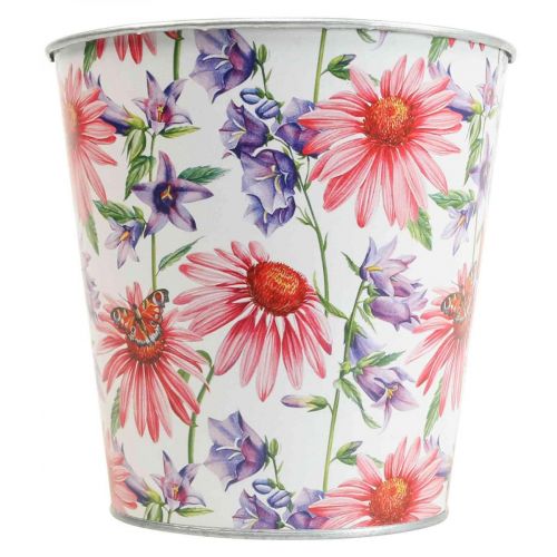 Floristik24 Cachepot de metal decoração primavera vaso Ø15.5cm Alt.15cm