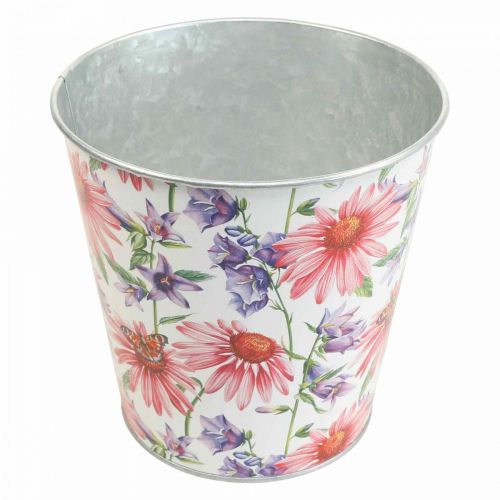 Floristik24 Cachepot de metal decoração primavera vaso Ø15.5cm Alt.15cm