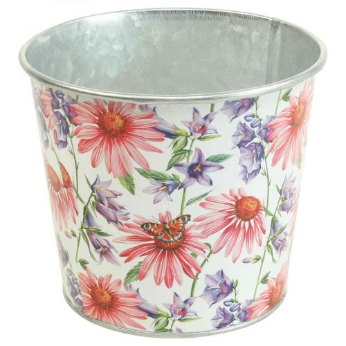 Floristik24 Cachepot de metal floreira decoração primavera Ø12cm A10.5cm