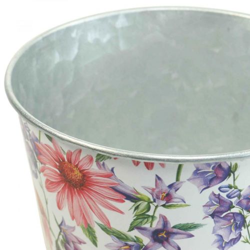 Itens Cachepot de metal floreira decoração primavera Ø14cm A12.5cm