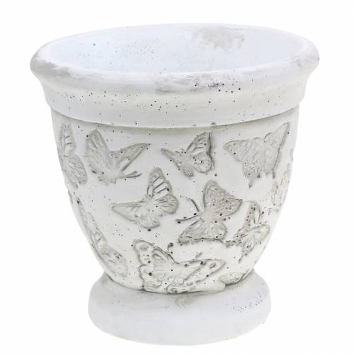 Floristik24 Copo para vaso de plantador com borboletas Ø11cm Alt.10cm 6pcs