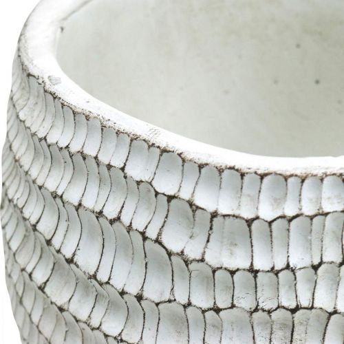 Itens Plantador de concreto branco vintage favo de mel decorativo vaso de flores H15cm Ø15cm