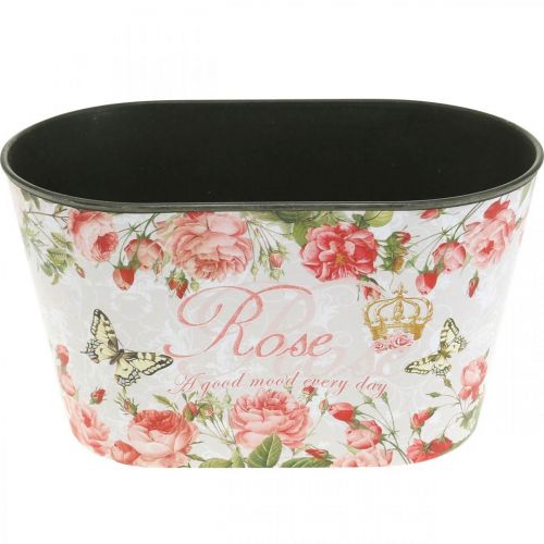 Itens Rosas em vaso para plantas, vaso decorativo, bandeja de flores 21,5 cm / 18,5 cm conjunto de 2