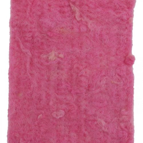Floristik24 Fita de feltro, fita adesiva, feltro de lã rosa, laranja manchado 15cm 5m