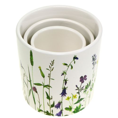 Floristik24 Projeto do vaso de flores Ø12 / 10 / 8cm, conjunto de 3
