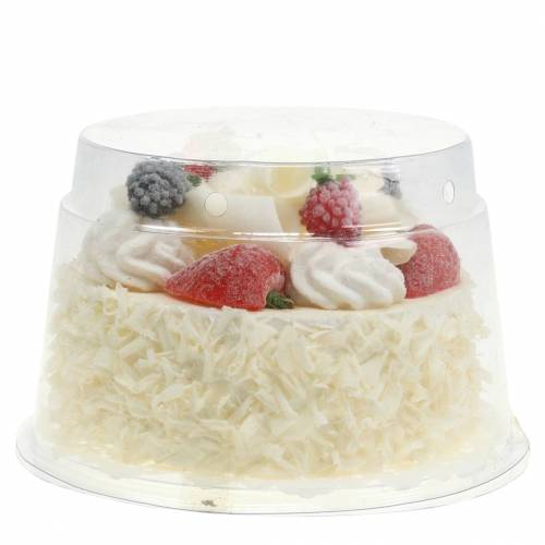 Floristik24 Bolo de creme artificial com bagas Ø15cm Alt.11,5cm