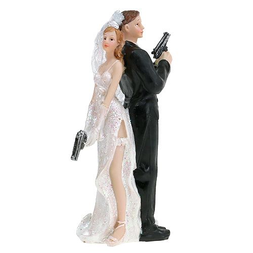 Floristik24 Figura de bolo casal nupcial 15,5 cm