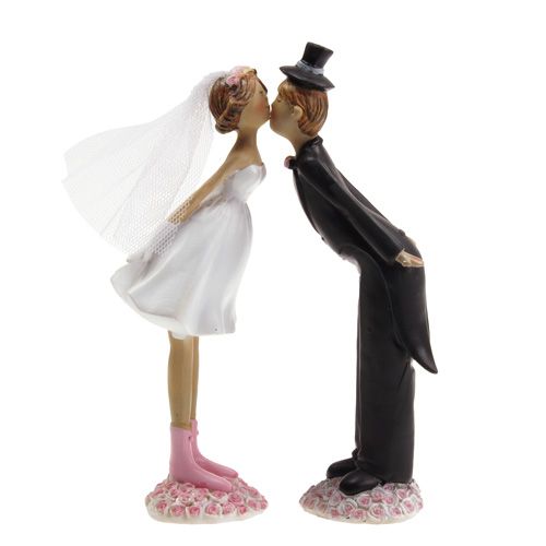 Floristik24 Bolo de noiva e noivo se beijando 18cm