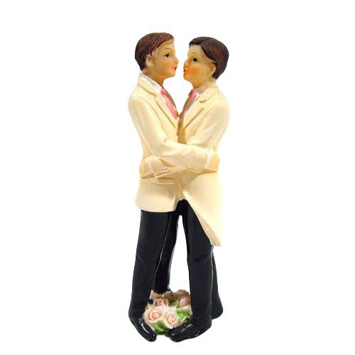 Casal masculino com figura de bolo 12,5 cm