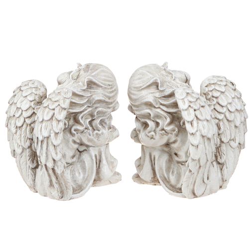 Itens Figura decorativa de anjo de luto sentado creme 6,5×5×7,5cm 2 peças