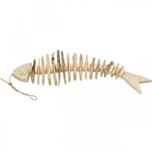 Floristik24 Natureza de troncos de peixe Deco, decoração de verão para pendurar marítimo L59cm