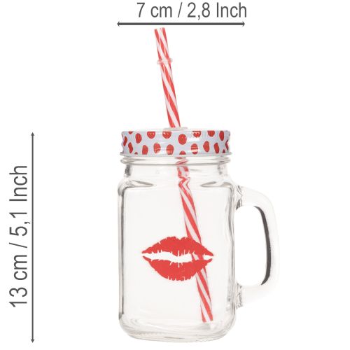 Copo com tampa e alça Ø7cm A13,5cm | Floristik24.pt
