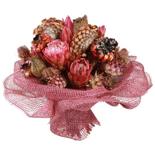 Floristik24 Flores secas mix protea rosa alcachofra papoula 38cm 580g