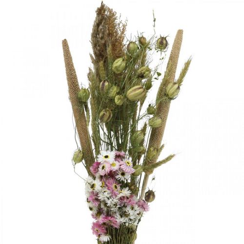 Itens Buquê de flores secas rosa, buquê branco de flores secas H60-65cm
