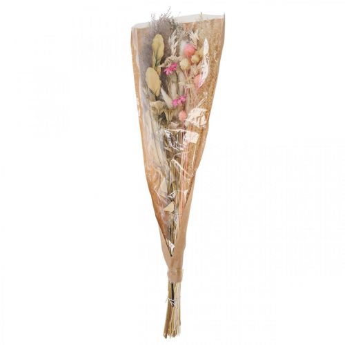 Floristik24 Buquê de flores secas Rosa Boho Decoração seca descolorida 80cm 140g