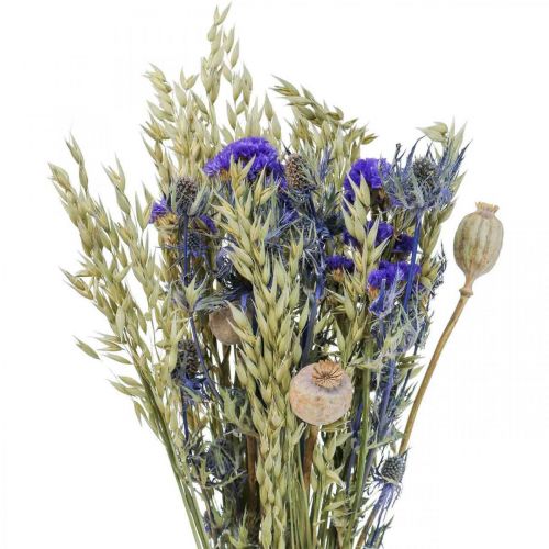 Floristik24 Ramo de flores secas Ramo de flores de prado azul A50cm 100g