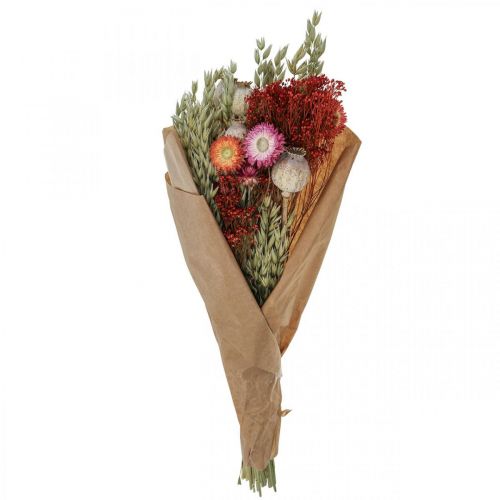 Itens Ramo de flores secas Ramo de flores do prado Vermelho A50cm 150g