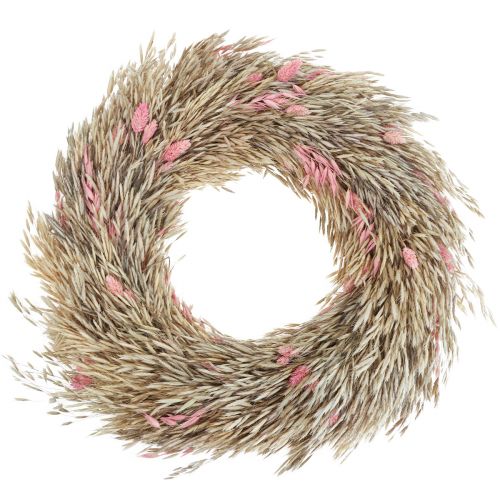 Floristik24 Coroa seca coroa de aveia phalaris rosa natural Ø44cm