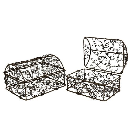 Floristik24 Arame no peito 7,5 cm x 10 cm / 9 cm x 12 cm marrom conjunto de 2