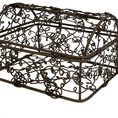 Floristik24 Arame no peito 7,5 cm x 10 cm / 9 cm x 12 cm marrom conjunto de 2