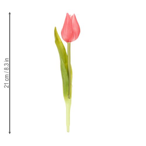 Itens Tulipa de alta qualidade, réplica realista para vasos de mesa, 21 cm, conjunto de 6 peças.