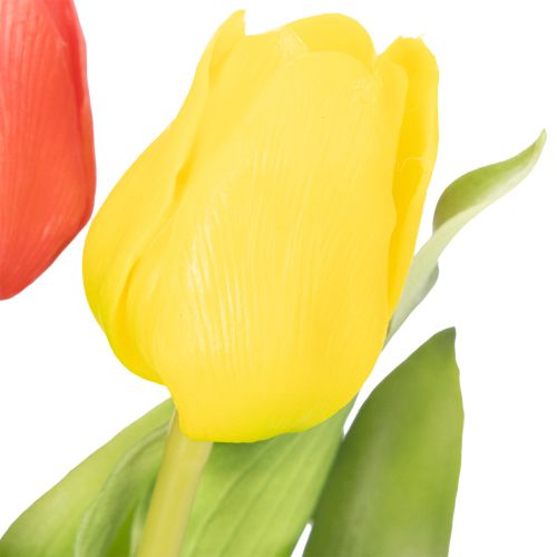 Itens Tulipas artificiais, decoração rústica de primavera para qualquer vaso de mesa, 30 cm, conjunto de 7 peças.
