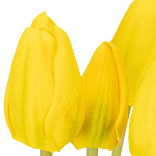 Itens Tulipas artificiais para decoração realista de primavera em salas de estar ou escritórios, 40 cm, conjunto com 7 peças.