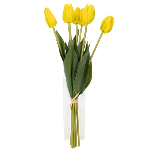 Itens Tulipas artificiais para decoração realista de primavera em salas de estar ou escritórios, 40 cm, conjunto com 7 peças.