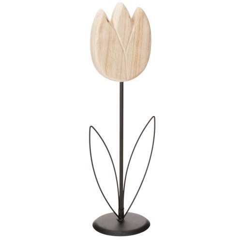 Estatueta decorativa de tulipa sobre suporte, ideal para dar um toque de estilo à sua sala de estar, 47,5 cm
