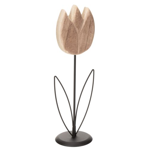 Tulipa como objeto decorativo sobre suporte, para um design de interiores elegante e atemporal, 33,5 cm