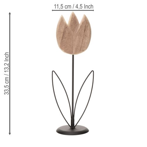 Itens Tulipa como objeto decorativo sobre suporte, para um design de interiores elegante e atemporal, 33,5 cm