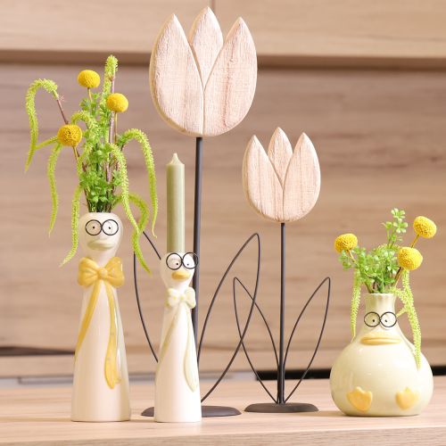 Itens Tulipa como objeto decorativo sobre suporte, para um design de interiores elegante e atemporal, 33,5 cm