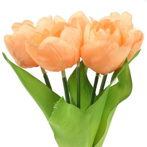 Floristik24 Tulipa pêssego artificial 26.5cm 5pcs