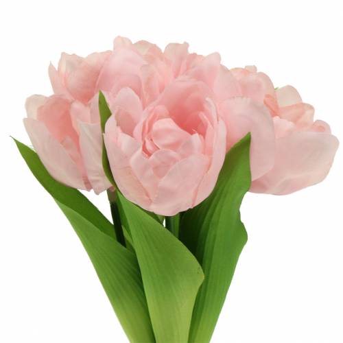 Floristik24 Tulipas rosa artificial 26.5cm 5pcs